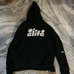 Alife Black Hoodie with White Accents
